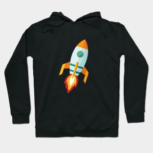 Retro Rocket Blast Off Hoodie